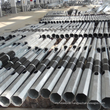 Hot dip galvanized 30kv-440kv customized electrical steel electric pole for power transmission